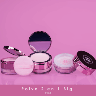 Polvo suelto translucent 2 en 1 grande(pink)